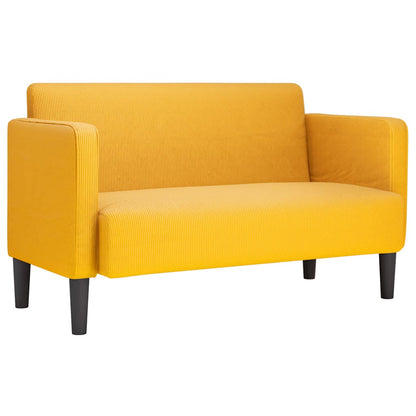 Divano Divanetto Giallo Chiaro 109cm Tessuto di Velluto a Coste