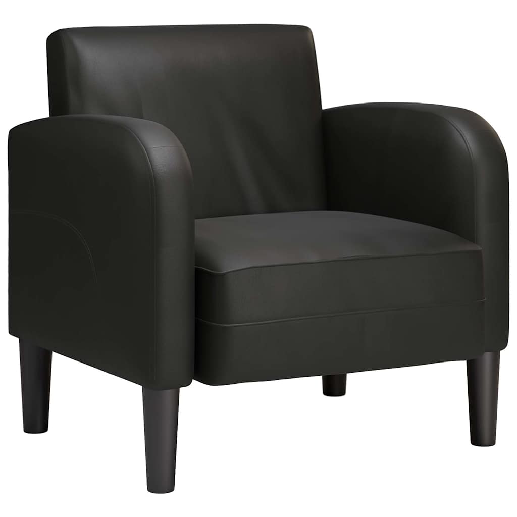 Divano Sedia con Braccioli Nero 54 cm in Similpelle
