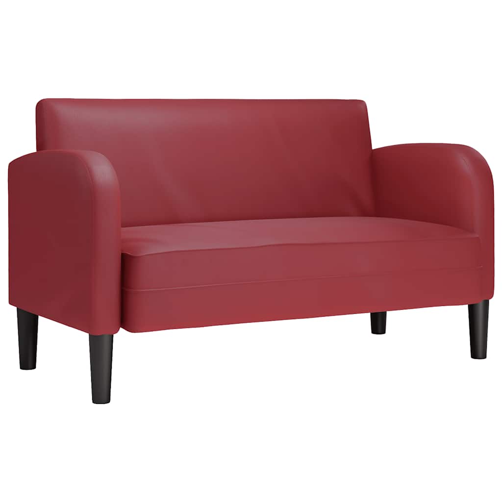 Divano Divanetto Rosso Vino 110 cm in Similpelle