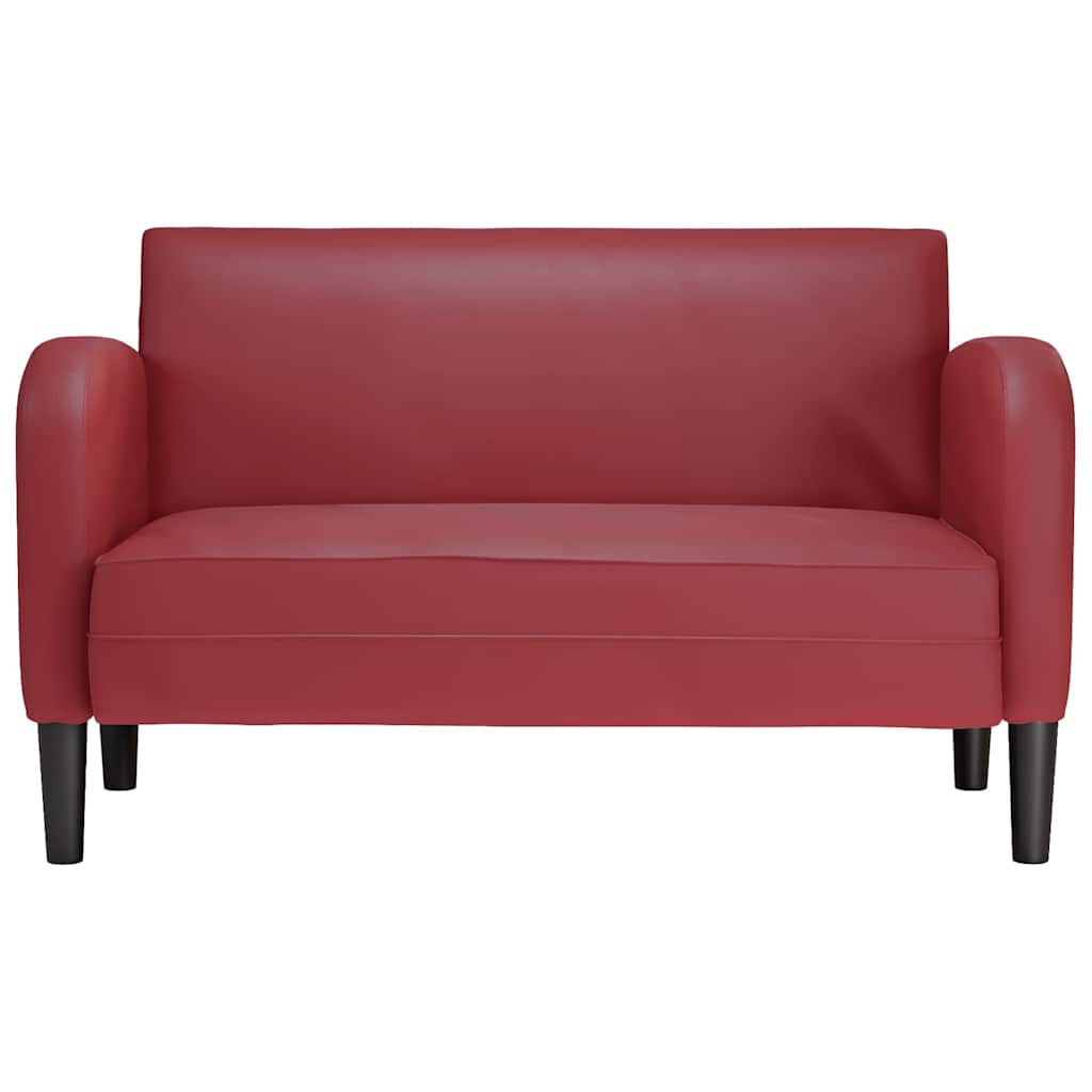 Divano Divanetto Rosso Vino 110 cm in Similpelle