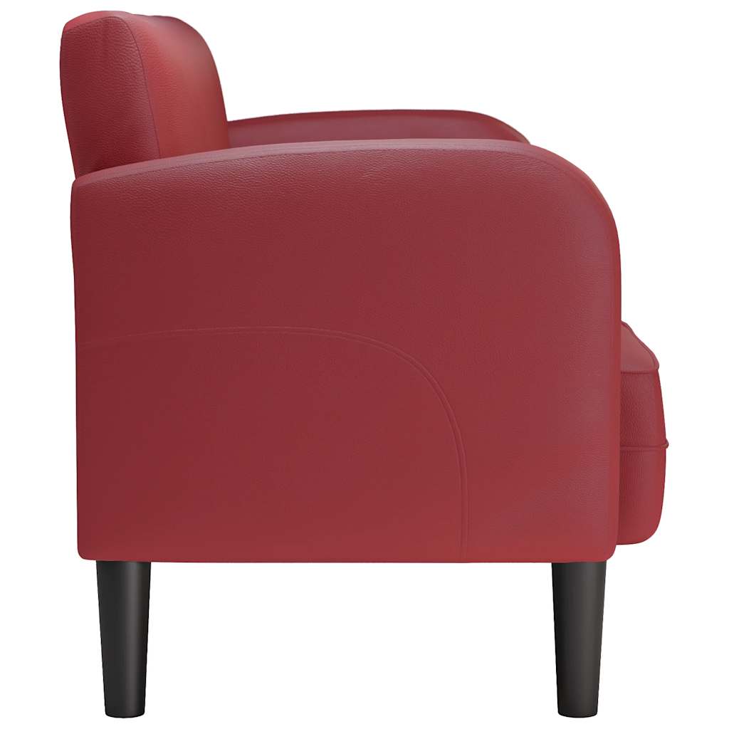 Divano Divanetto Rosso Vino 110 cm in Similpelle