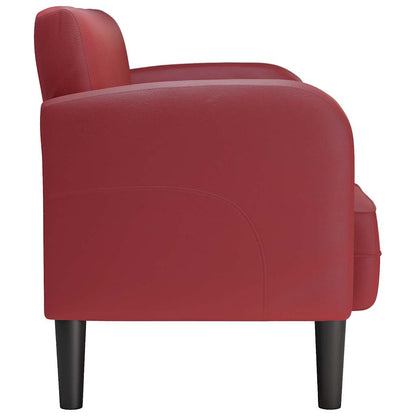 Divano Divanetto Rosso Vino 110 cm in Similpelle