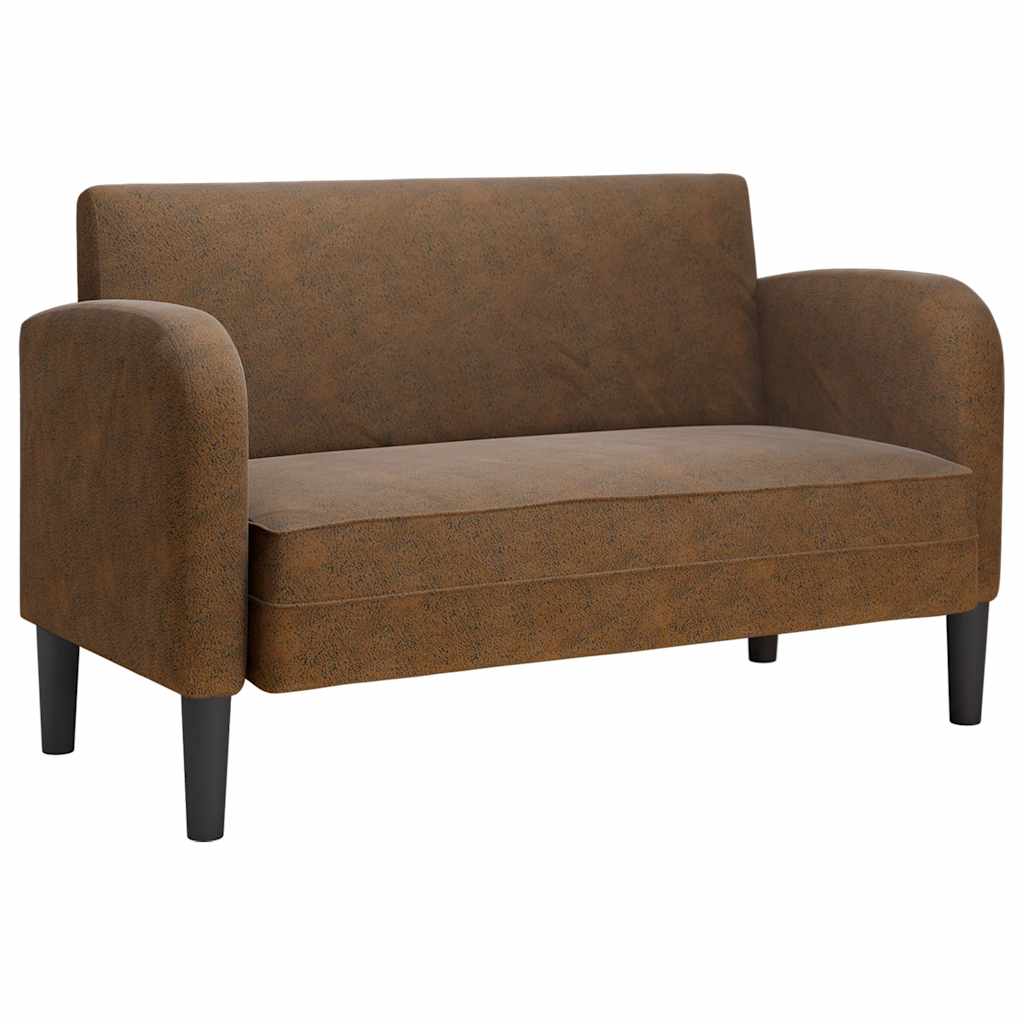 Divano Divanetto Marrone 110 cm in Similpelle
