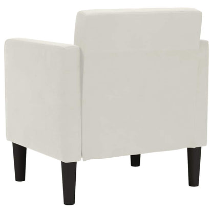 Divano Sedia con Braccioli Crema 53 cm in Velluto