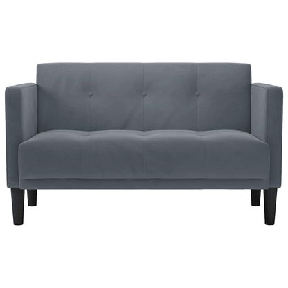 Divano Divanetto Grigio Scuro 111 cm in Velluto
