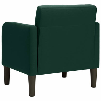 Divano Sedia con Braccioli Verde Scuro 54 cm in Velluto