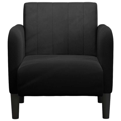 Divano Sedia con Braccioli Nero 54 cm in Velluto