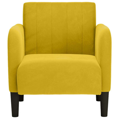 Divano Sedia con Braccioli Giallo 54 cm in Velluto