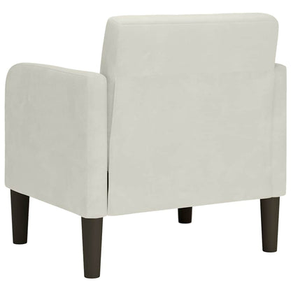 Divano Sedia con Braccioli Crema 54 cm in Velluto