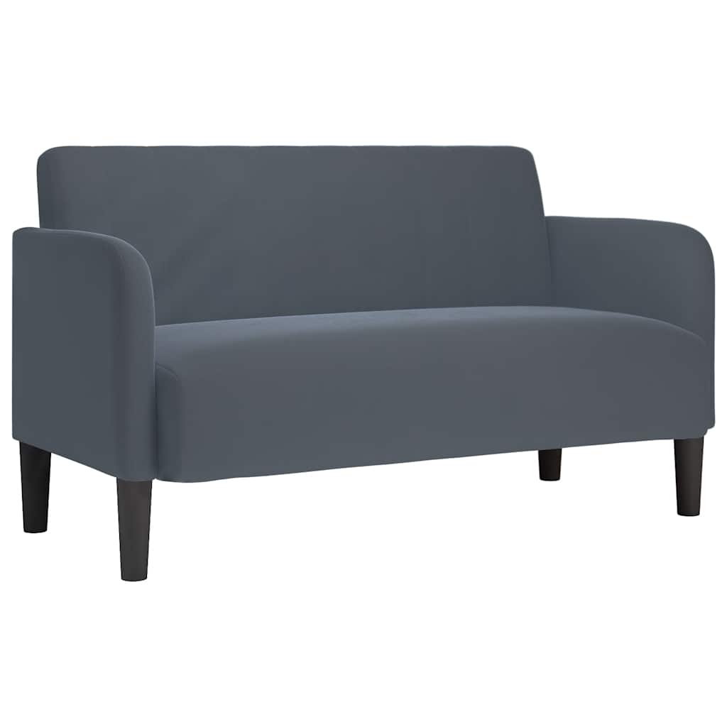 Divano Divanetto Grigio Scuro 109 cm in Velluto