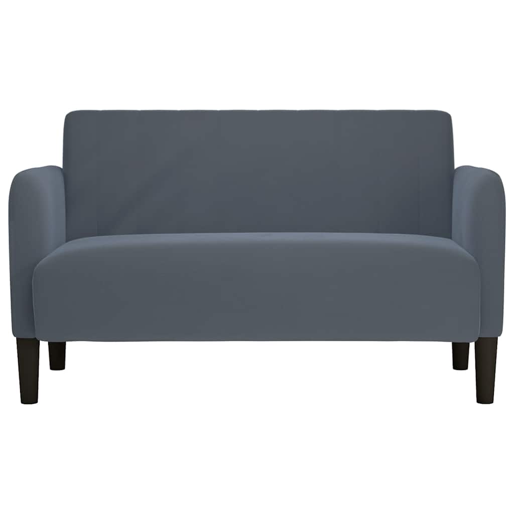 Divano Divanetto Grigio Scuro 109 cm in Velluto