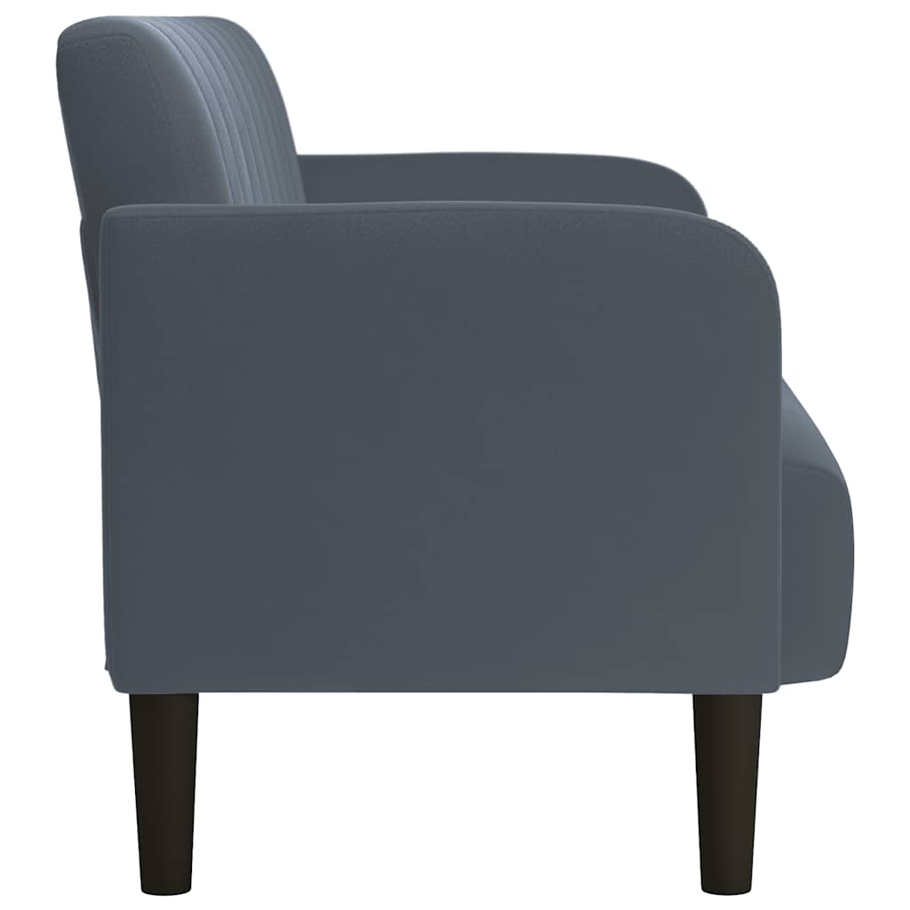 Divano Divanetto Grigio Scuro 109 cm in Velluto
