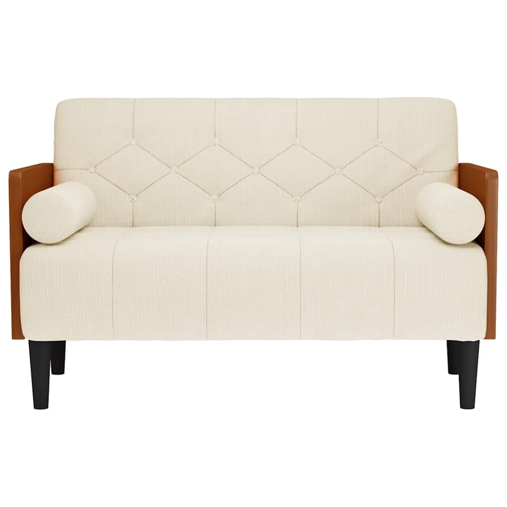 Divano Divanetto con Cuscini Bolster 110 cm Lino
