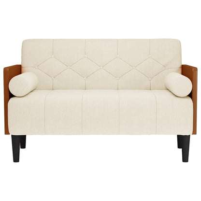 Divano Divanetto con Cuscini Bolster 110 cm Lino