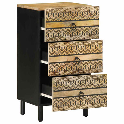 Credenza 40x33,5x75 cm in Legno Massello di Mango Grezzo