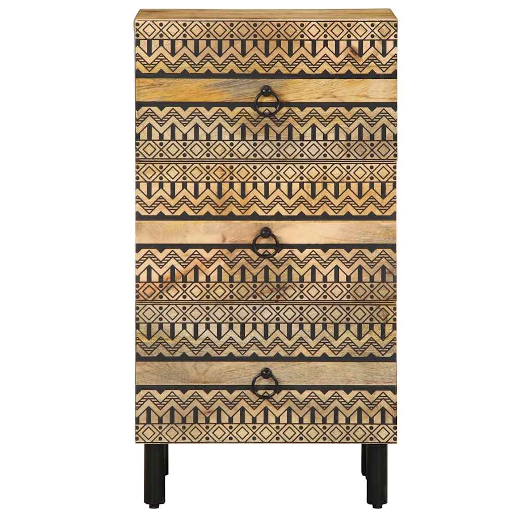 Credenza 40x33,5x75 cm in Legno Massello di Mango Grezzo