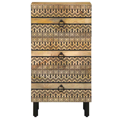 Credenza 40x33,5x75 cm in Legno Massello di Mango Grezzo