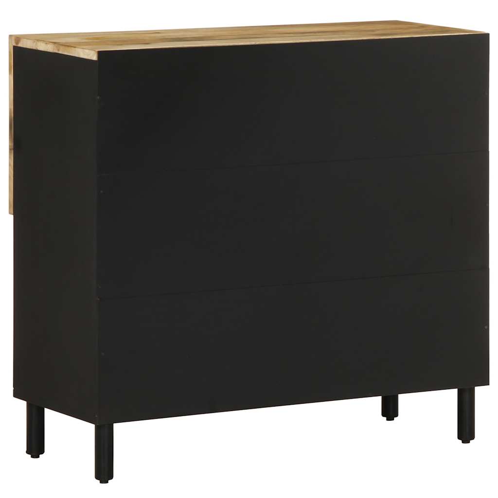 Credenza 80x33,5x75 cm in Legno Massello di Mango Grezzo