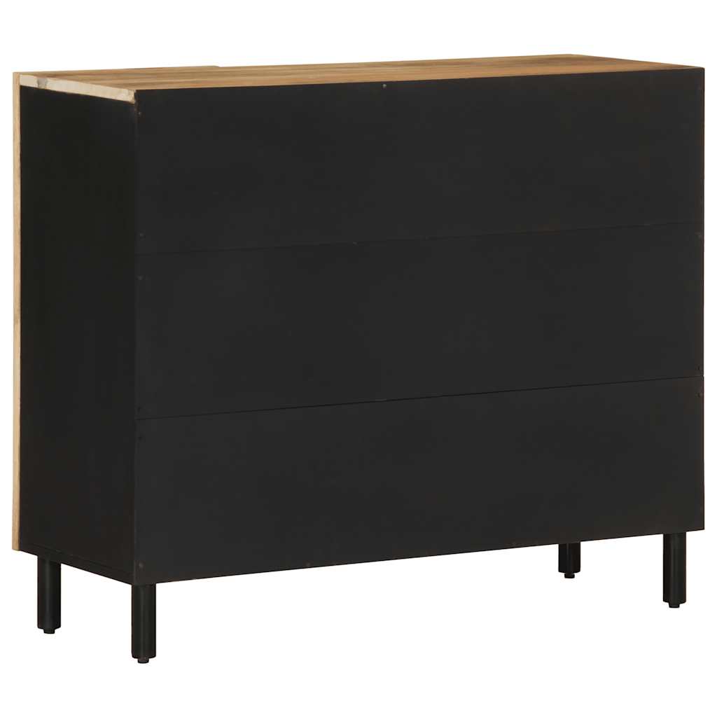 Credenza 90x33,5x75 cm in Legno Massello di Mango Grezzo