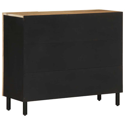 Credenza 90x33,5x75 cm in Legno Massello di Mango Grezzo