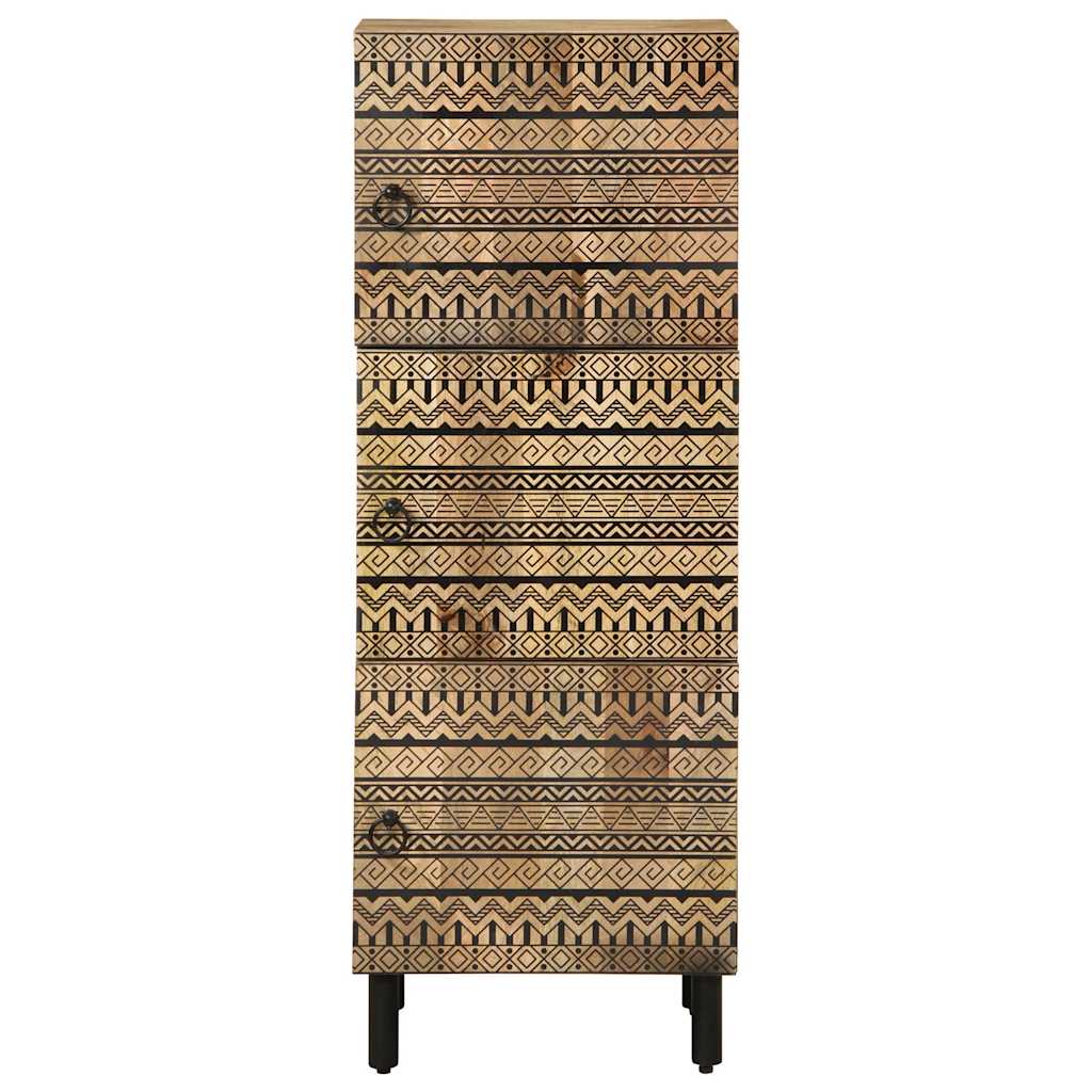 Credenza 40x33,5x110 cm in Legno Massello di Mango Grezzo