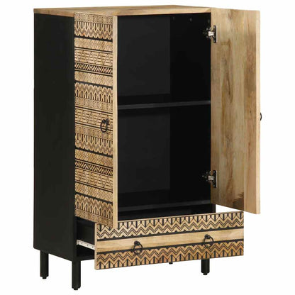 Credenza 60x33,5x100 cm in Legno Massello di Mango Grezzo
