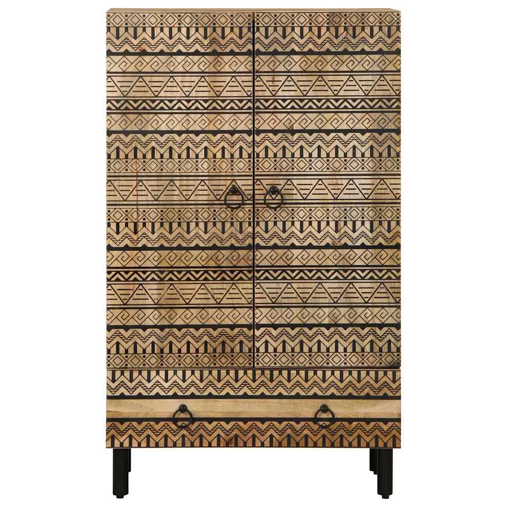 Credenza 60x33,5x100 cm in Legno Massello di Mango Grezzo