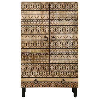 Credenza 60x33,5x100 cm in Legno Massello di Mango Grezzo