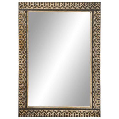 Specchio da Bagno 50x70 cm in Legno Massello di Mango e Vetro