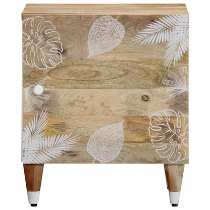 Comodino 40x33,5x46 cm in Legno Massello di Mango