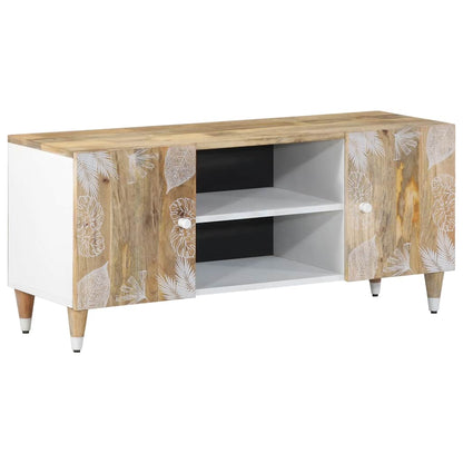 Mobile Porta TV 105x33,5x46 cm in Legno Massello di Mango