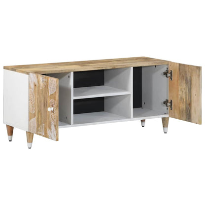 Mobile Porta TV 105x33,5x46 cm in Legno Massello di Mango