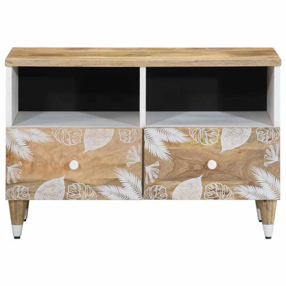 Mobile Porta TV 70x33,5x46 cm in Legno Massello di Mango