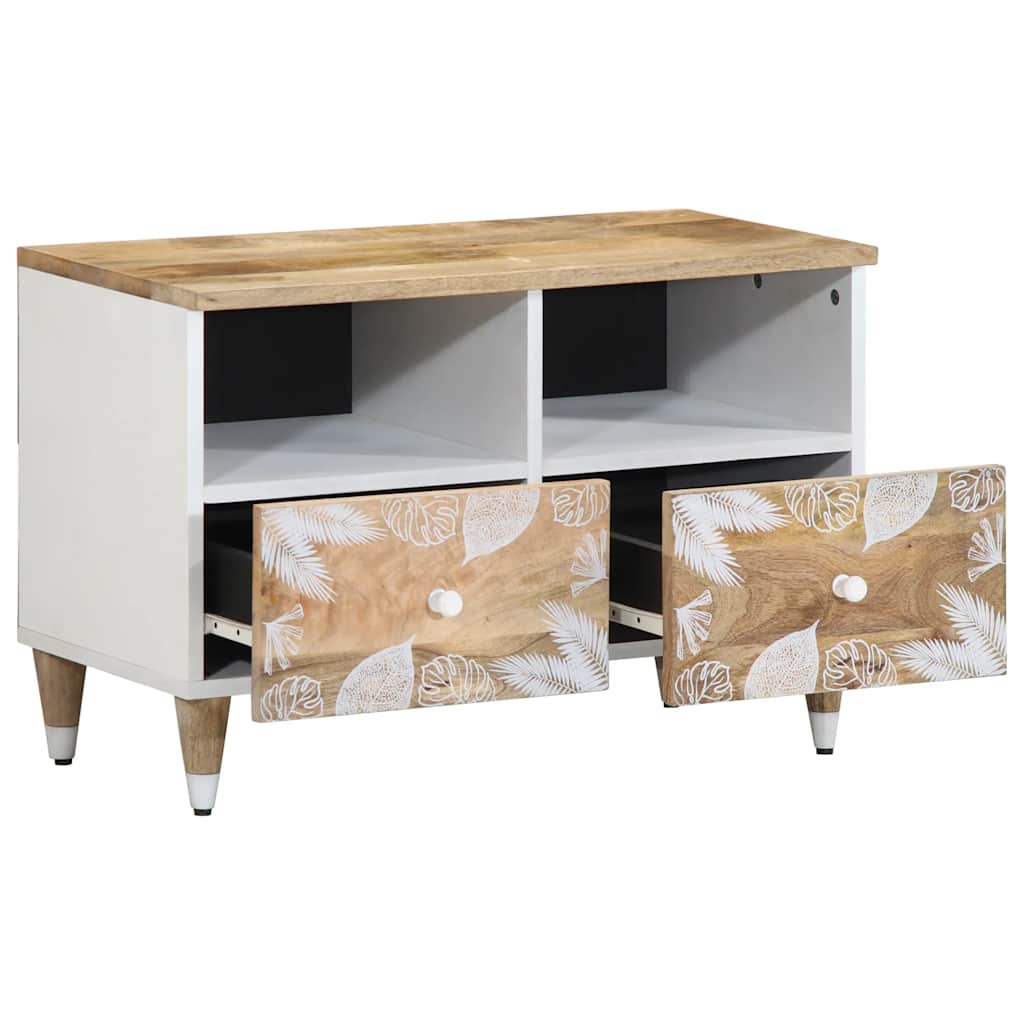 Mobile Porta TV 70x33,5x46 cm in Legno Massello di Mango