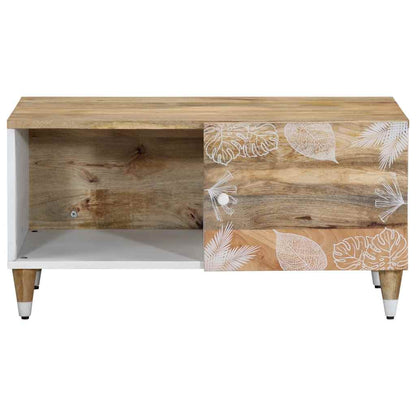 Tavolino da Salotto 80x50x40 cm Legno Massello di Mango