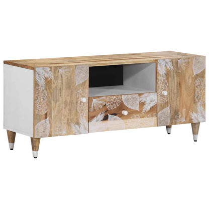 Mobile Porta TV 105x33,5x46 cm in Legno Massello di Mango