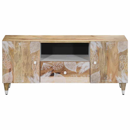 Mobile Porta TV 105x33,5x46 cm in Legno Massello di Mango
