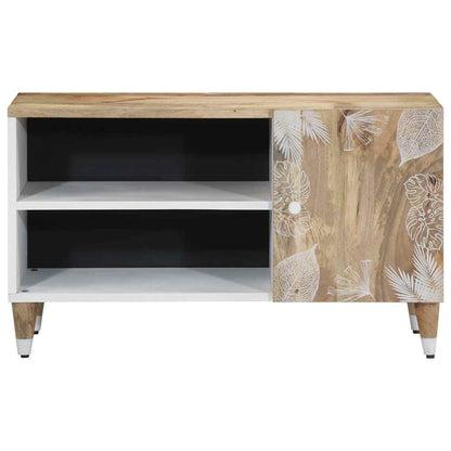 Mobile Porta TV 80x31,5x46 cm in Legno Massello di Mango