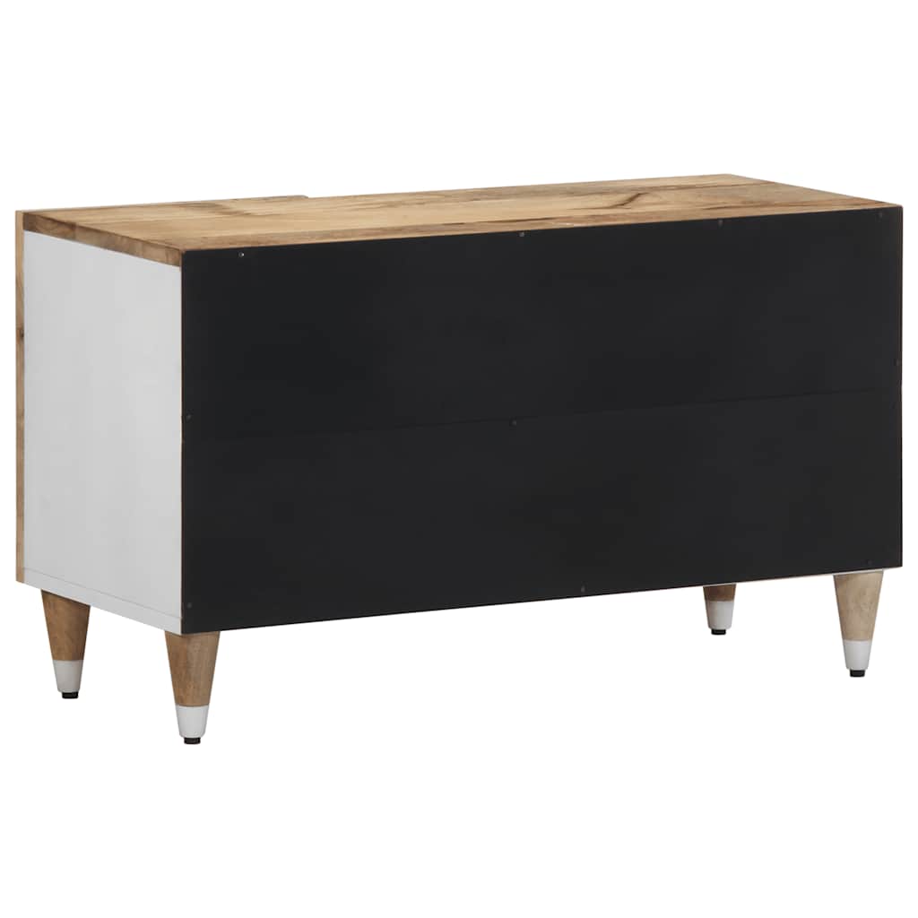 Mobile Porta TV 80x31,5x46 cm in Legno Massello di Mango