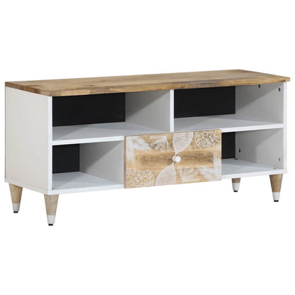 Mobile Porta TV 100x33,5x46 cm in Legno Massello di Mango