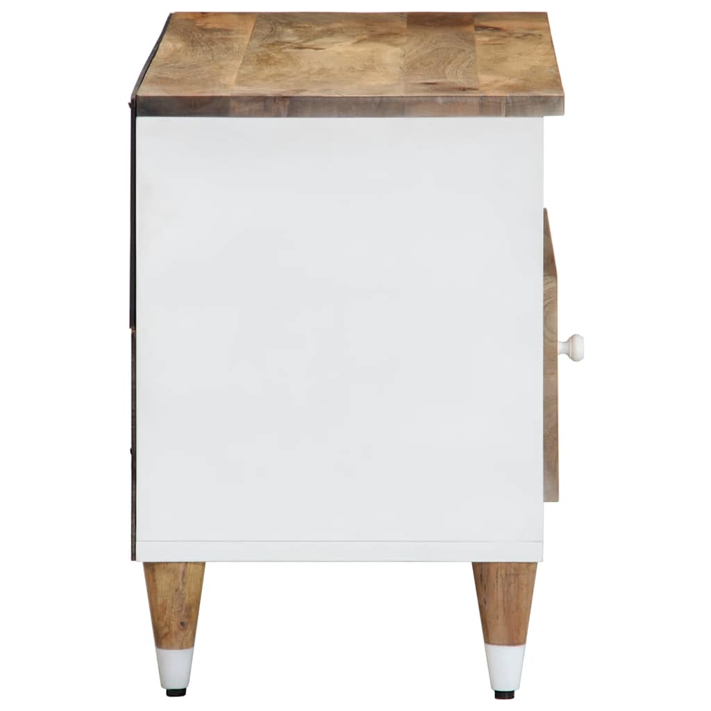 Mobile Porta TV 80x33,5x46 cm in Legno Massello di Mango