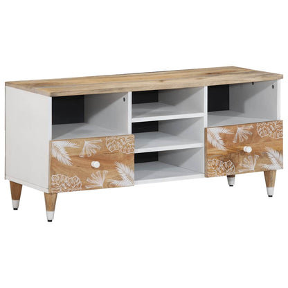 Mobile Porta TV 100x33,5x46 cm in Legno Massello di Mango