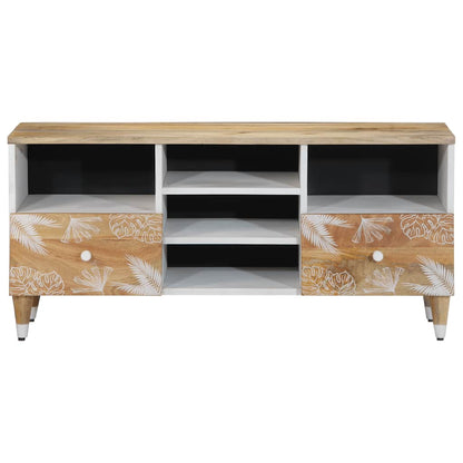 Mobile Porta TV 100x33,5x46 cm in Legno Massello di Mango