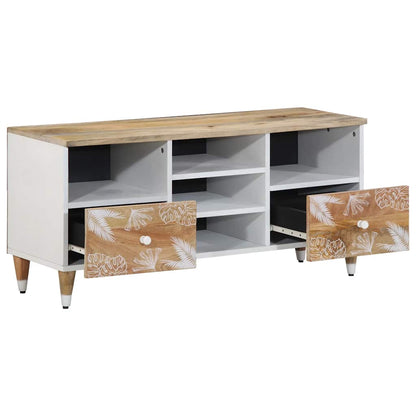 Mobile Porta TV 100x33,5x46 cm in Legno Massello di Mango