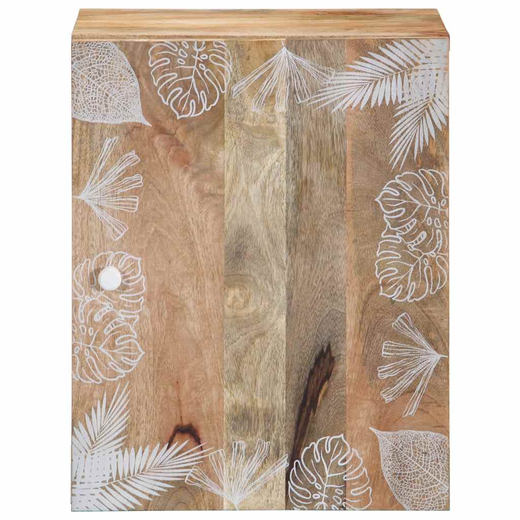 Mobile Pensile da Bagno 38x33,5x48 cm in Legno Massello Mango