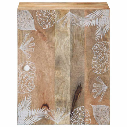 Mobile Pensile da Bagno 38x33,5x48 cm in Legno Massello Mango