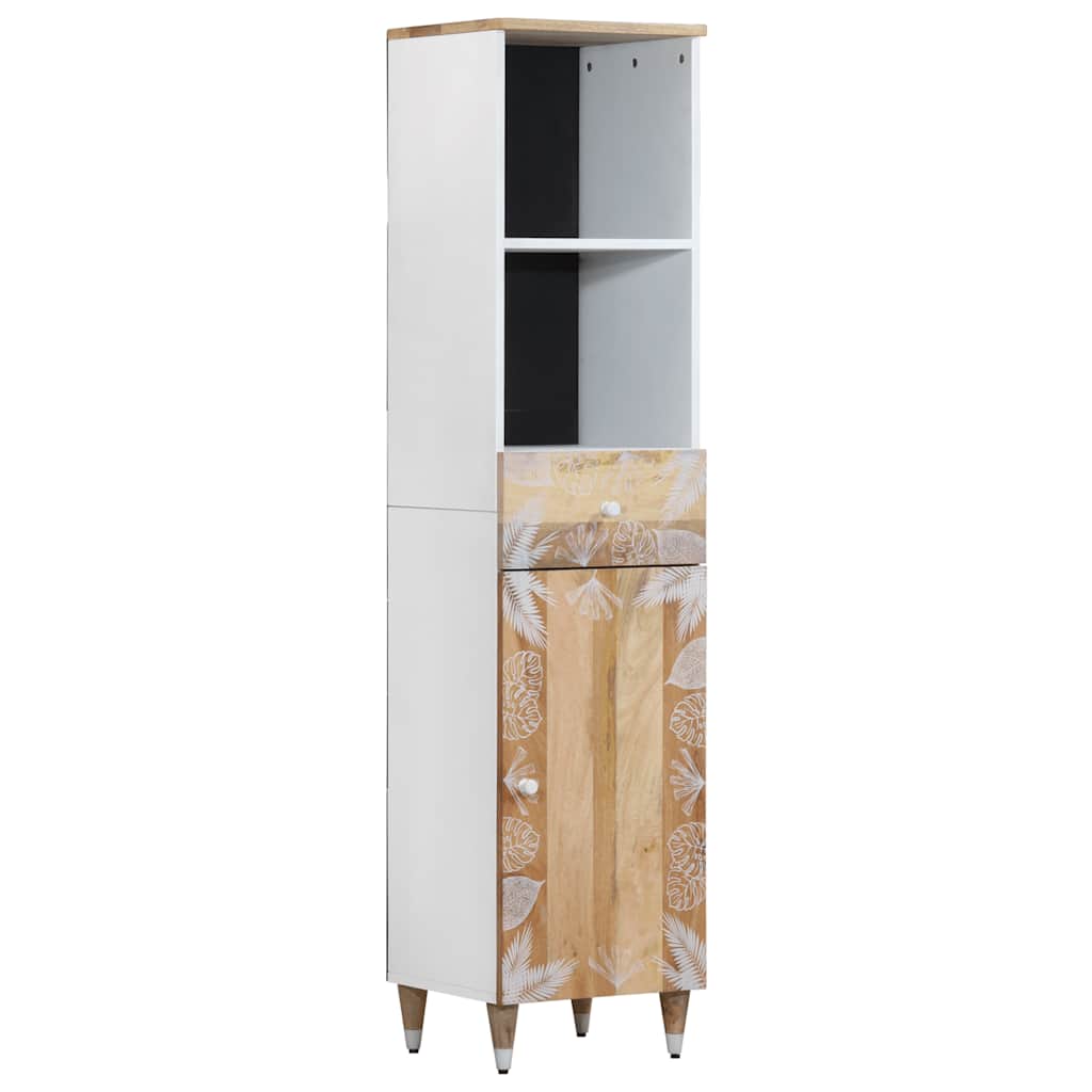 Mobile da Bagno 38x33,5x160 cm in Legno Massello di Mango