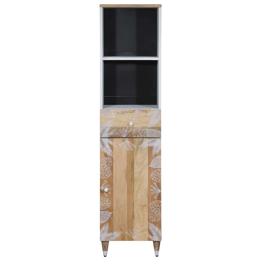 Mobile da Bagno 38x33,5x160 cm in Legno Massello di Mango