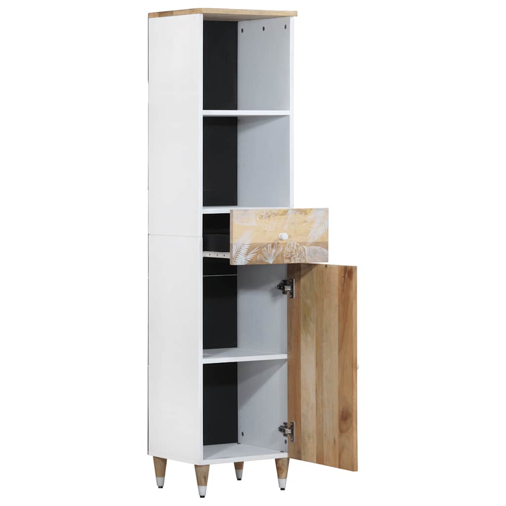 Mobile da Bagno 38x33,5x160 cm in Legno Massello di Mango