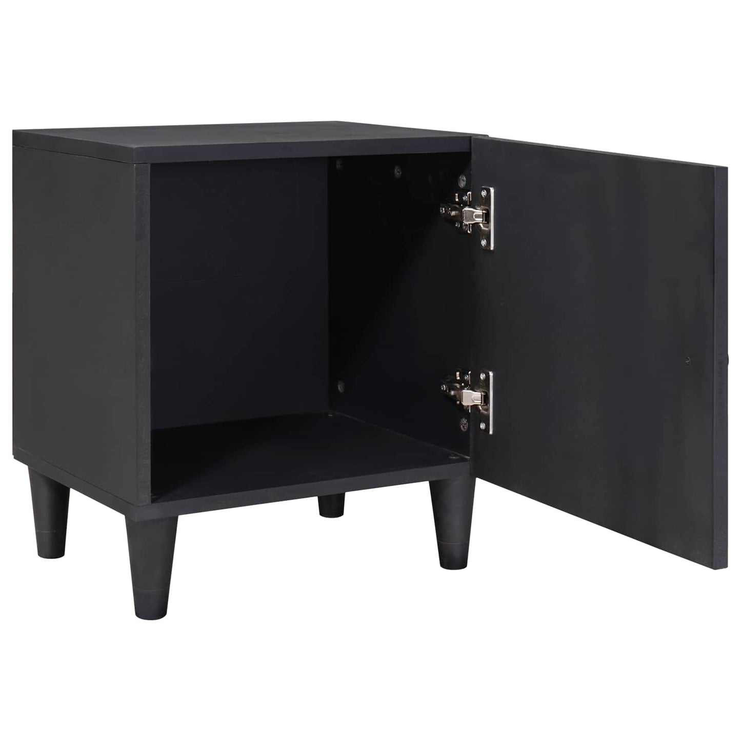 Comodino con porta 2 pcs Nero 40 x 33 x 46 cm